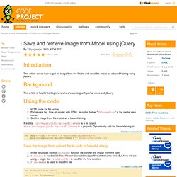 Save and retrieve image from Model using jQuery