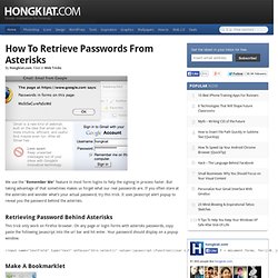 How to Retrieve Passwords From Asterisks