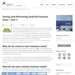 Saving (and Retrieving) Android Instance State - Part 1 - Intertech Blog