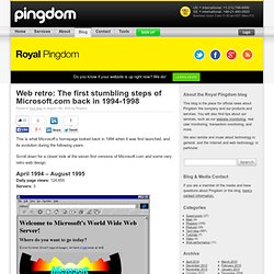 Web retro: The first stumbling steps of Microsoft.com back in 1994-1998