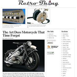 The Art Deco Motorcycle That Time Forgot