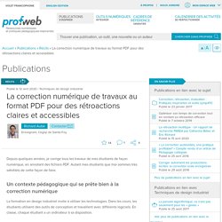 La correction numérique de travaux au format PDF pour des rétroactions claires et accessibles