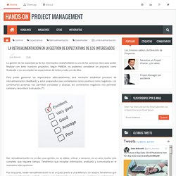 La retroalimentación en la gestión de expectativas de los interesados ~ Hands-on Project Management