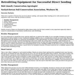 Retrofitting Equipment for Successful Direct Seeding
