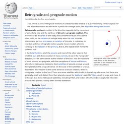 Retrograde and prograde motion