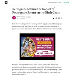 Retrograde Saturn: the Impact of Retrograde Saturn on the Birth Chart