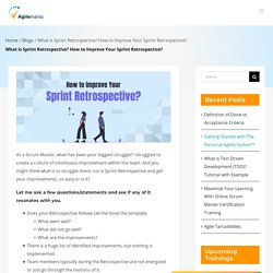 What is Sprint Retrospective?