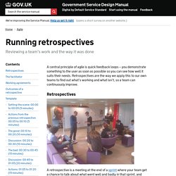 Running retrospectives — Government Service Design Manual