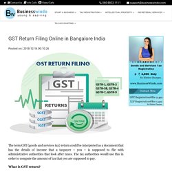 GST Return Filing Online in Bangalore India