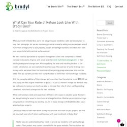Rate of Return on Multifamily Storage Units