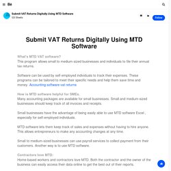 Submit VAT Returns Digitally Using MTD Software