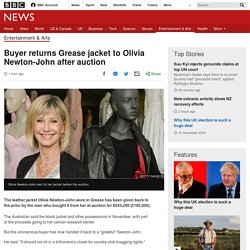 Buyer returns Grease jacket to Olivia Newton-John after auction