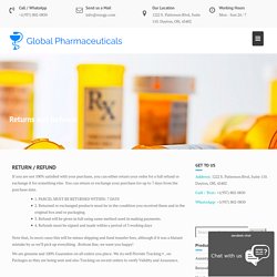 Returns and Refunds - Global Pharmaceuticals