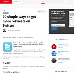 20 simple ways to get more retweets on Twitter