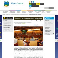 REGION GUYANE 22/08/14 Réunion d'information sur le malathion.