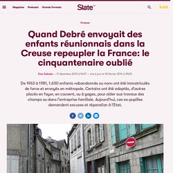 Quand Debré envoyait des enfants réunionnais dans la Creuse repeupler la France: le cinquantenaire oublié
