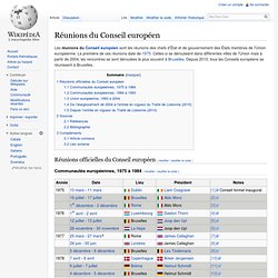 Liste des Conseils européens