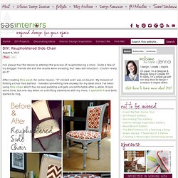 DIY: Reupholstered Side Chair