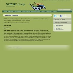 Reusable Packaging - NOWBC Co-op