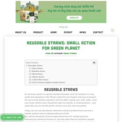 [HOT] Reusable Straws: Small Action For Green Planet