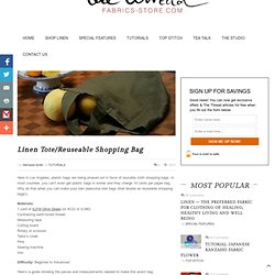 Linen Tote/Reuseable Shopping Bag