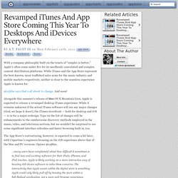Revamped iTunes And App Store Coming This Year To Desktops And iDevices Everywhere