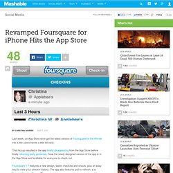 Revamped Foursquare for iPhone Hits the App Store
