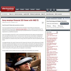 Sony revamps Personal 3D Viewer with HMZ-T2