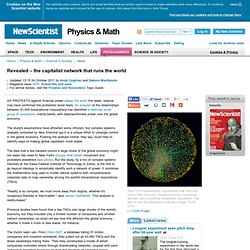 the capitalist network that runs the world - physics-math - 19 October 2011 - Summify