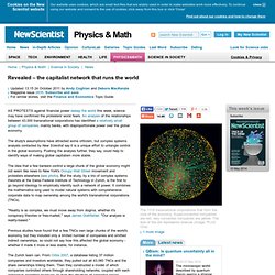 the capitalist network that runs the world - physics-math - 19 October 2011
