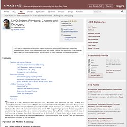 LINQ Secrets Revealed: Chaining and Debugging