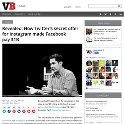 Revealed: How Twitter’s secret offer for Instagram made Facebook pay $1B