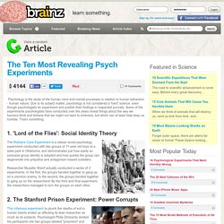 Psych Experiements