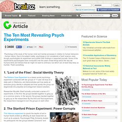 The Ten Most Revealing Psych Experiments