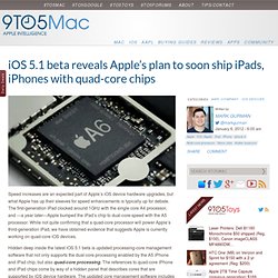 iOS 5.1 beta reveals Apple’s plan to soon ship iPads, iPhones with quad-core chips