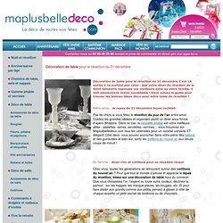 Table de réveillon pour le repas du 31 décembre, réveillon du jour de l\'an, diner de Saint Sylvestre : Maplusbelledeco.com