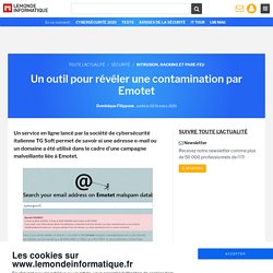 Un outil pour révéler une contamination par Emotet