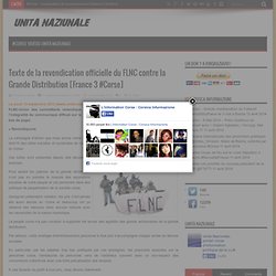 Texte de la revendication officielle du FLNC contre la Grande Distribution [France 3 #Corse] 