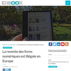 La revente des livres numériques est illégale en Europe