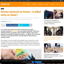Revenu universel en France : le débat entre au Sénat !
