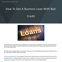 Revenue Based Business Loans