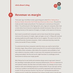 Revenue vs margin