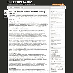 Top 10 Revenue Models for Free To Play Games » Free To Play