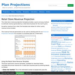 Retail Store Revenue Projection « Plan Projections