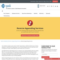 Reverse Appending Services