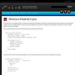 Reverse a linked list in java « Think !