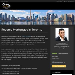 reverse mortgages in Toronto