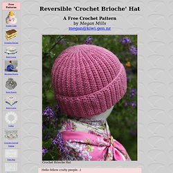 Reversible 'Crochet Brioche' Hat