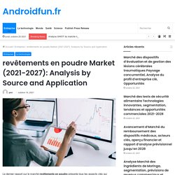 revêtements en poudre Market (2021-2027): Analysis by Source and Application – Androidfun.fr