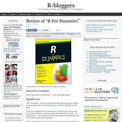 Review of “R For Dummies”
